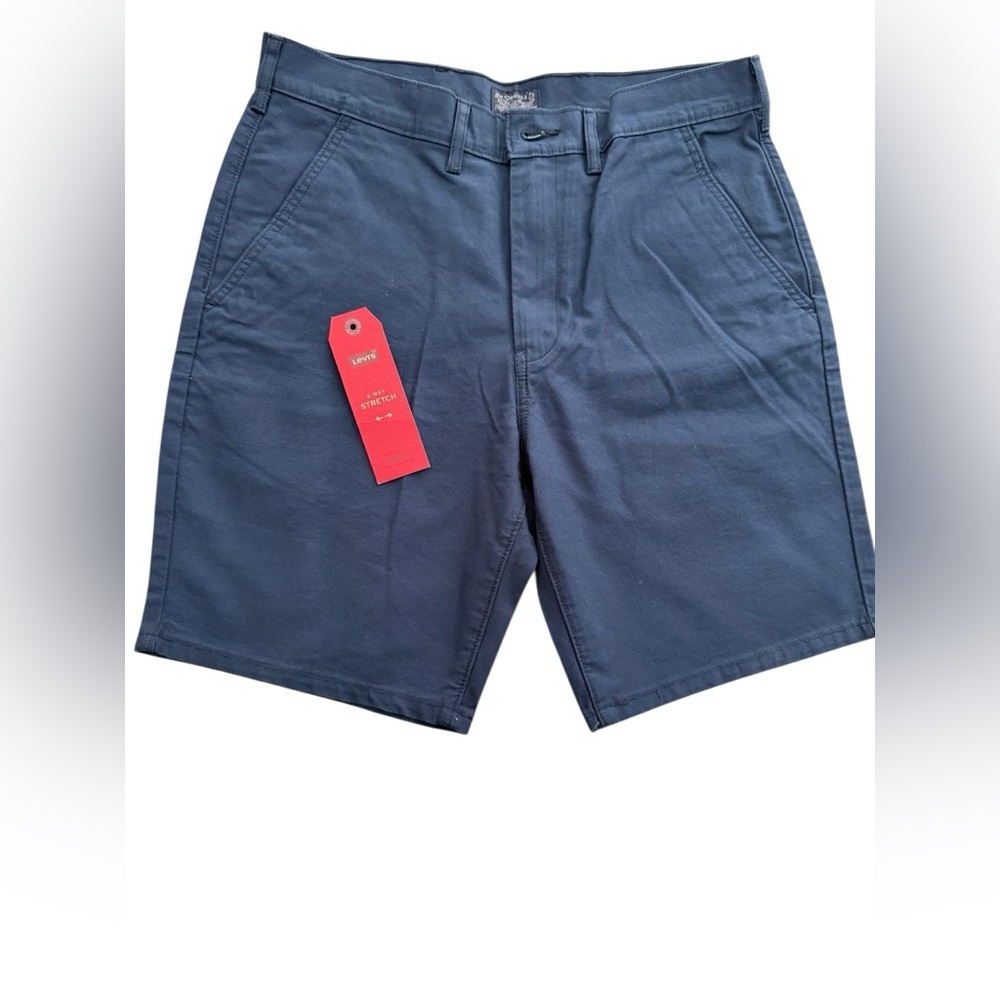 Levi's Blue Flat Front Shorts Classic Style - Size 32 New
